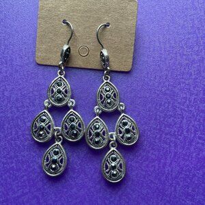 Bundle 3 for $12.  Silver Toned Chandelier Earrings